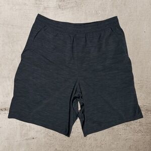 Lululemon Pace Breaker Shorts Mens Medium Linerless 9" Heather‎ Black Athleisure